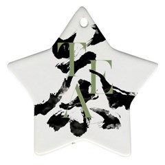 Tea Calligraphy Ornament (star) by EMWdesign