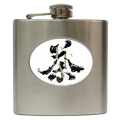 Tea Calligraphy Hip Flask (6 Oz) by EMWdesign