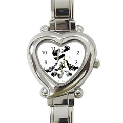 Tea Calligraphy Heart Italian Charm Watch