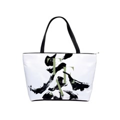 Tea Calligraphy Classic Shoulder Handbag by EMWdesign