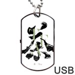 Tea Calligraphy Dog Tag USB Flash (One Side) Front