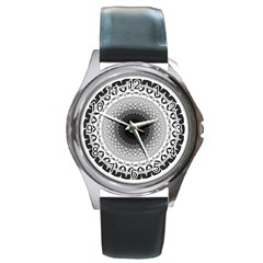 Mandala Calming Coloring Page Round Metal Watch by Pakrebo