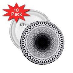 Mandala Calming Coloring Page 2 25  Buttons (10 Pack)  by Pakrebo