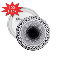 Mandala Calming Coloring Page 2 25  Buttons (100 Pack)  by Pakrebo