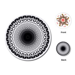 Mandala Calming Coloring Page Playing Cards (round) by Pakrebo