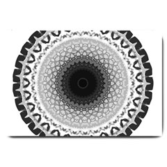 Mandala Calming Coloring Page Large Doormat  by Pakrebo