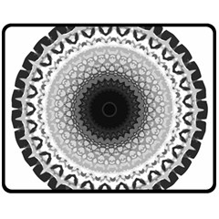 Mandala Calming Coloring Page Fleece Blanket (medium)  by Pakrebo