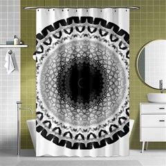 Mandala Calming Coloring Page Shower Curtain 48  X 72  (small)  by Pakrebo