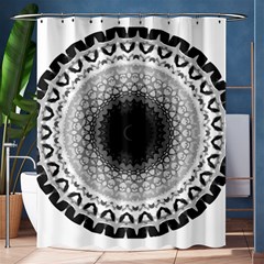 Mandala Calming Coloring Page Shower Curtain 60  X 72  (medium)  by Pakrebo