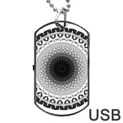 Mandala Calming Coloring Page Dog Tag Usb Flash (one Side) by Pakrebo