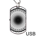 Mandala Calming Coloring Page Dog Tag USB Flash (One Side) Front