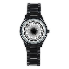 Mandala Calming Coloring Page Stainless Steel Round Watch by Pakrebo