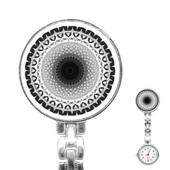 Mandala Calming Coloring Page Stainless Steel Nurses Watch by Pakrebo