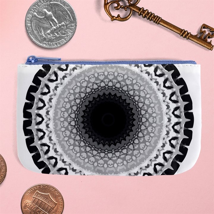 Mandala Calming Coloring Page Large Coin Purse