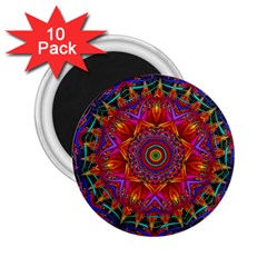 Kaleidoscope Pattern Ornament 2 25  Magnets (10 Pack) 