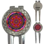 Kaleidoscope Pattern Ornament 3-in-1 Golf Divots Front