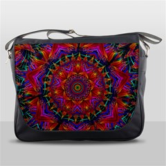 Kaleidoscope Pattern Ornament Messenger Bag by Pakrebo