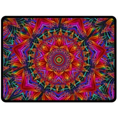 Kaleidoscope Pattern Ornament Double Sided Fleece Blanket (large)  by Pakrebo