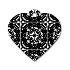 Kaleidoscope Mandala Art Dog Tag Heart (two Sides) by Pakrebo