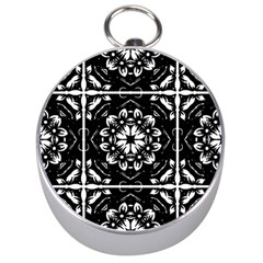 Kaleidoscope Mandala Art Silver Compasses by Pakrebo