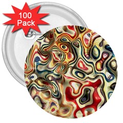 Abstract Background Pattern Art 3  Buttons (100 Pack)  by Pakrebo