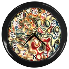 Abstract Background Pattern Art Wall Clock (black) by Pakrebo