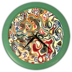 Abstract Background Pattern Art Color Wall Clock by Pakrebo