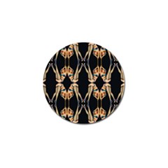 Kaleidoscope Symmetry Pattern Girls Golf Ball Marker by Pakrebo