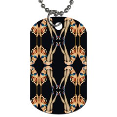 Kaleidoscope Symmetry Pattern Girls Dog Tag (two Sides) by Pakrebo