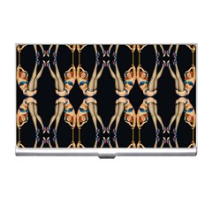 Kaleidoscope Symmetry Pattern Girls Business Card Holder by Pakrebo