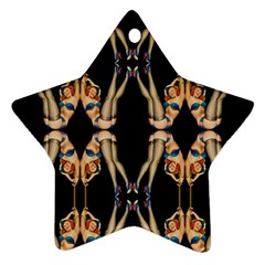 Kaleidoscope Symmetry Pattern Girls Star Ornament (two Sides) by Pakrebo