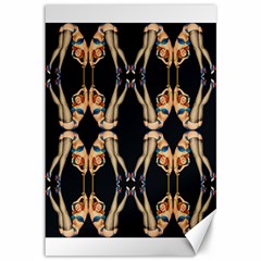 Kaleidoscope Symmetry Pattern Girls Canvas 12  X 18  by Pakrebo