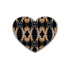 Kaleidoscope Symmetry Pattern Girls Heart Coaster (4 Pack)  by Pakrebo