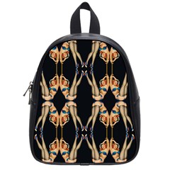 Kaleidoscope Symmetry Pattern Girls School Bag (small) by Pakrebo