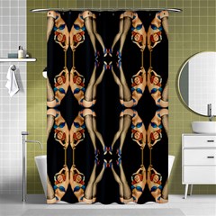 Kaleidoscope Symmetry Pattern Girls Shower Curtain 48  X 72  (small)  by Pakrebo