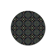 Kaleidoscope Pattern Seamless Rubber Coaster (round)  by Pakrebo