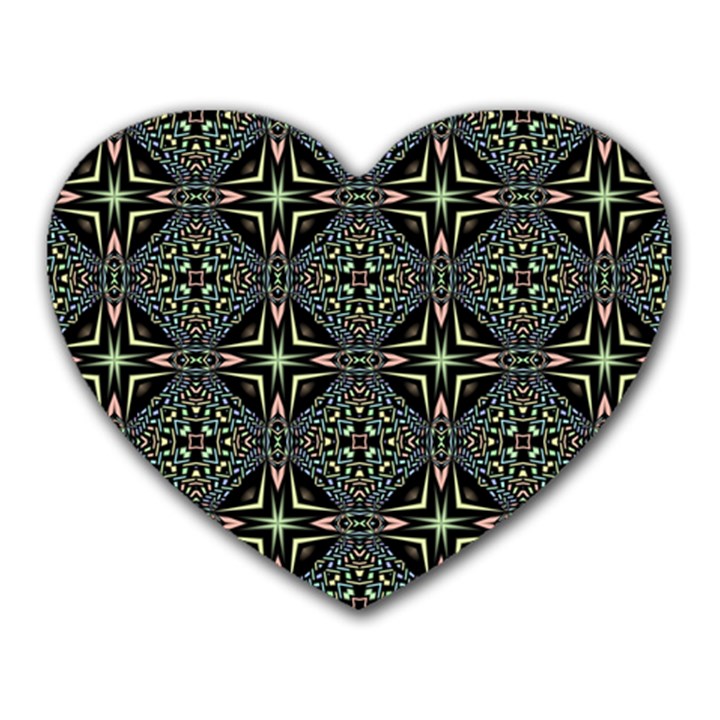 Kaleidoscope Pattern Seamless Heart Mousepads