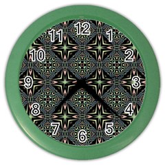 Kaleidoscope Pattern Seamless Color Wall Clock by Pakrebo