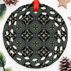 Kaleidoscope Pattern Seamless Round Filigree Ornament (two Sides) by Pakrebo