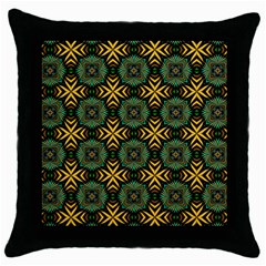 Kaleidoscope Pattern Seamless Throw Pillow Case (black) by Pakrebo