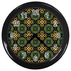 Kaleidoscope Pattern Seamless Wall Clock (black) by Pakrebo