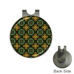 Kaleidoscope Pattern Seamless Hat Clips with Golf Markers Front