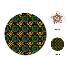 Kaleidoscope Pattern Seamless Playing Cards (round) by Pakrebo