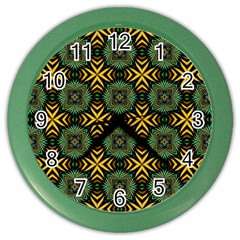 Kaleidoscope Pattern Seamless Color Wall Clock by Pakrebo