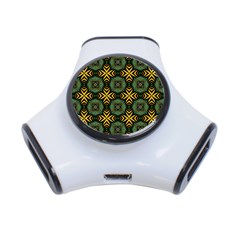 Kaleidoscope Pattern Seamless 3-port Usb Hub by Pakrebo