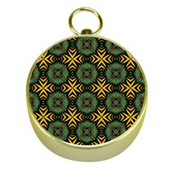 Kaleidoscope Pattern Seamless Gold Compasses by Pakrebo