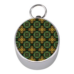 Kaleidoscope Pattern Seamless Mini Silver Compasses by Pakrebo