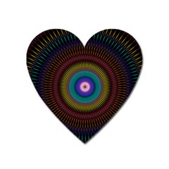 Artskop Kaleidoscope Pattern Heart Magnet by Pakrebo