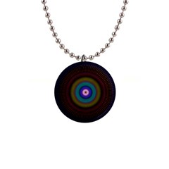 Artskop Kaleidoscope Pattern 1  Button Necklace