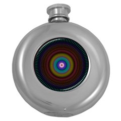 Artskop Kaleidoscope Pattern Round Hip Flask (5 Oz) by Pakrebo